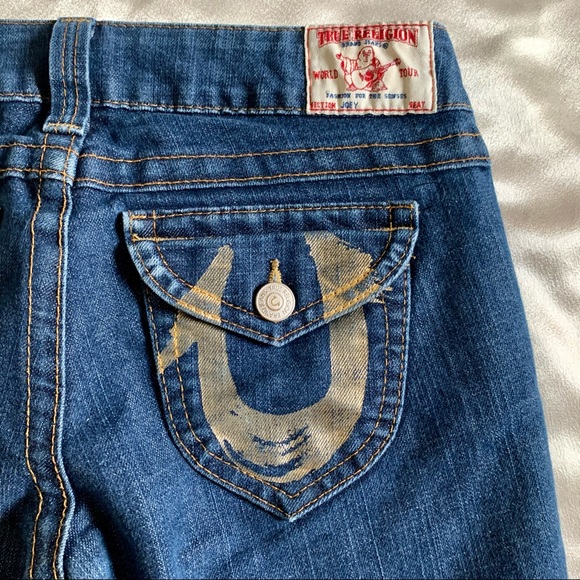 VTG Y2K True Religion Gold Low Rise Joey Jeans - Picture 9 of 17